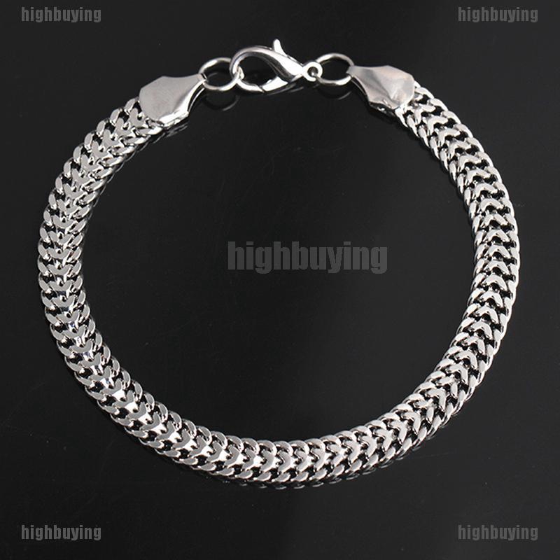 Vòng tay dây xích thép không gỉ sang trọng cho nam