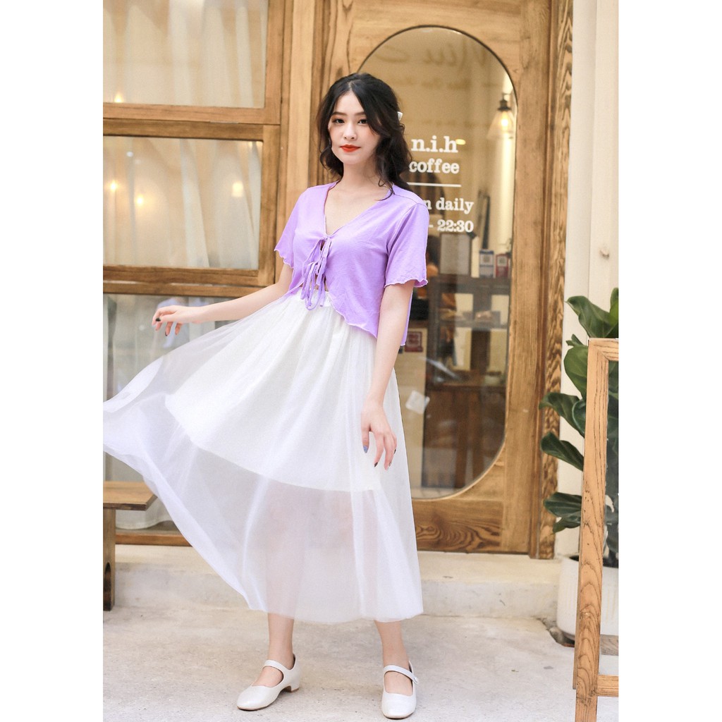 Chân váy nữ đi chơi nathy skirt  thiết kế trong ngắn ngoài dài caocaobycaochen 2 màu đen trắng có bigsize