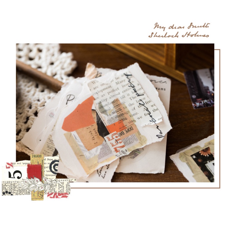 STI53 Bộ 40 nhãn dán Take a ride to Berlin  trang trí sổ tay DIY