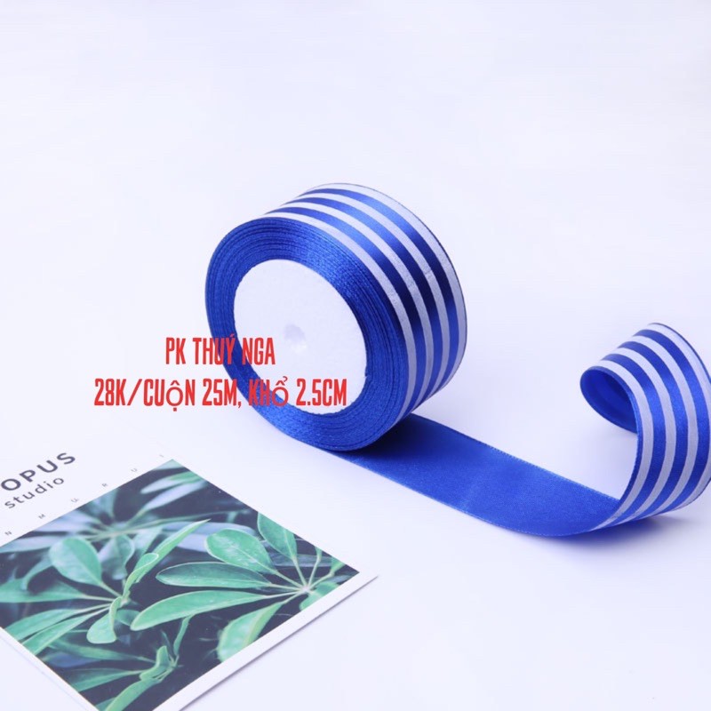 RUYBANG SỌC 2.5CM-25M TRANG TRÍ BÁNH KEM