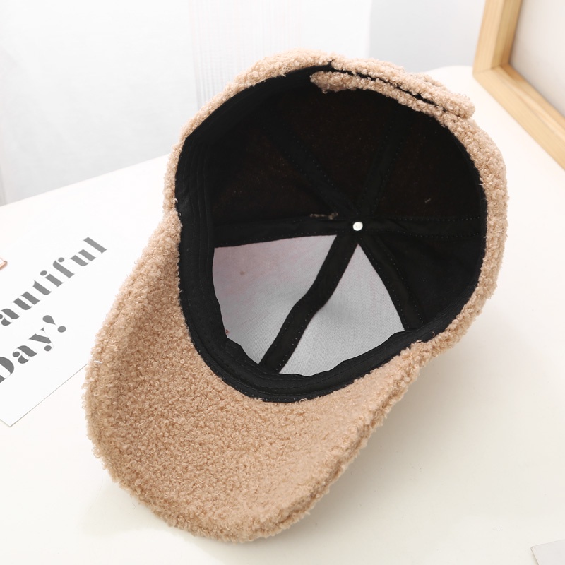 Mũ Lưỡi Trai Chất Liệu Len Lông Cừu Dày Dặn Màu Sắc Trơn Tùy Chỉnh Thời Trang Mùa Đông Cho Nữ