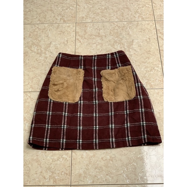 CHÂN VÁY CARO PHỐI LÔNG