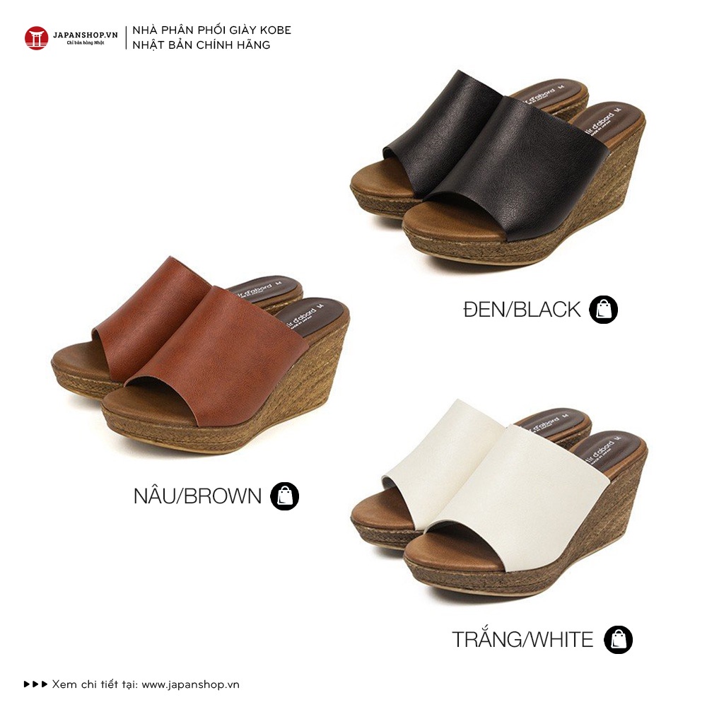 Dép đế xuồng nữ cao gót 8cm KOSU 92970 quai ngang siêu nhẹ chống thấm nước made in Japan