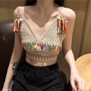 Bikini móc len đi biển( 2 màu)