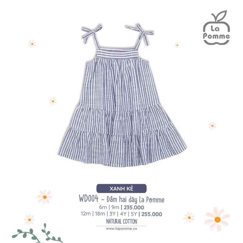 Váy đầm hai dây la pomme hoạ tiết size 6m-5y