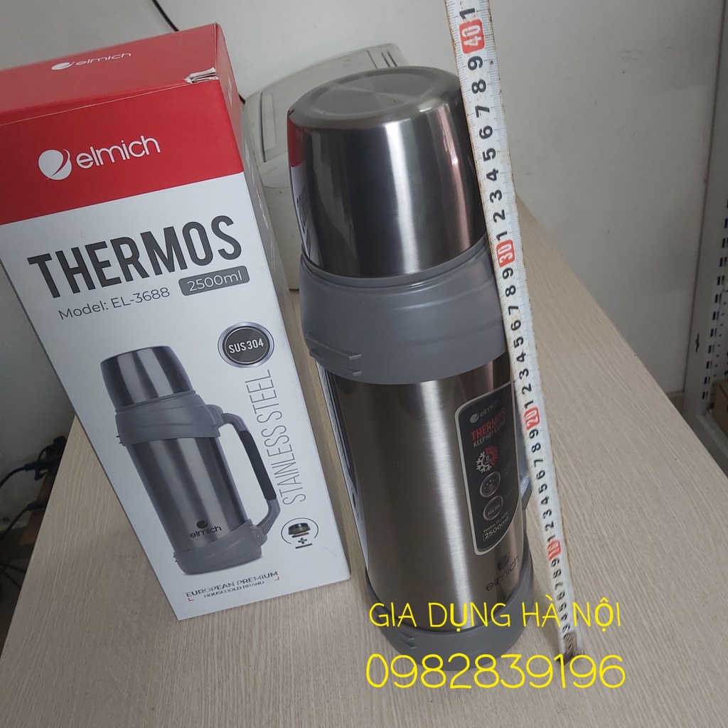 Bình giữ nhiệt Elmich 2.5L 3688 giữ nóng 8 - 10h hàng chính hãng