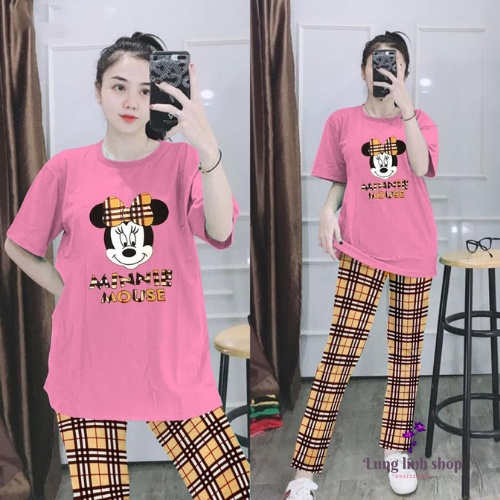 Bộ đồ ngủ, đồ mặc nhà in hình chuột mickey siêu xinh