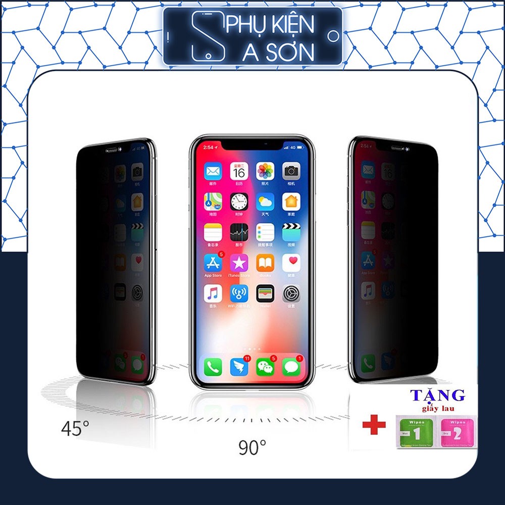 Kính cường lực iphone chống nhìn trộm 6/6plus/6s/6splus/7/7plus/8/8plus/x/xr/xs/11/12/13/pro/max/promax