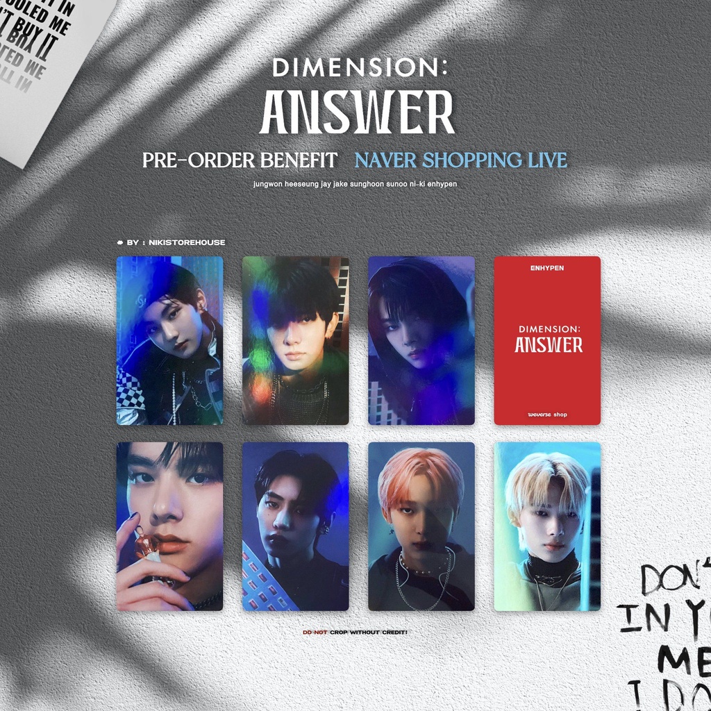 CARD SHOPPING LIVE Dimension: answer ENHYPEN jay sunghoon sunoo jake niki