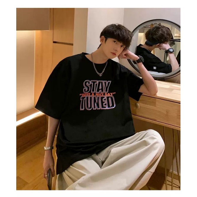 Áo Thun tay lỡ unisex STAY TUNED