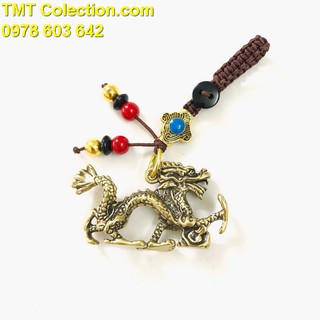Móc Khóa Tượng Đồng Con Rồng Dùng để làm móc khóa, trưng trên bàn, làm quà tặng lưu niệm, chất liệu đồng - SP005218