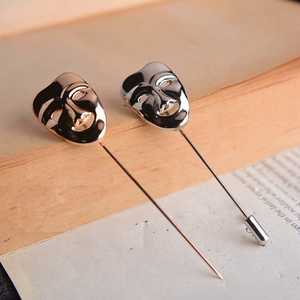 JARRED Ghim Cài Áo Hình Mặt Nạ 3D Bằng Hợp Kim Nhiều Màu Sắc