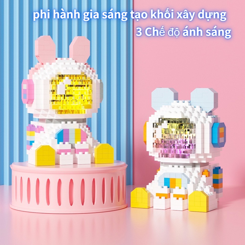 Mô Hình Phi Hành Gia Nhỏ Màu Sắc Dạ Quang Sáng Tạo