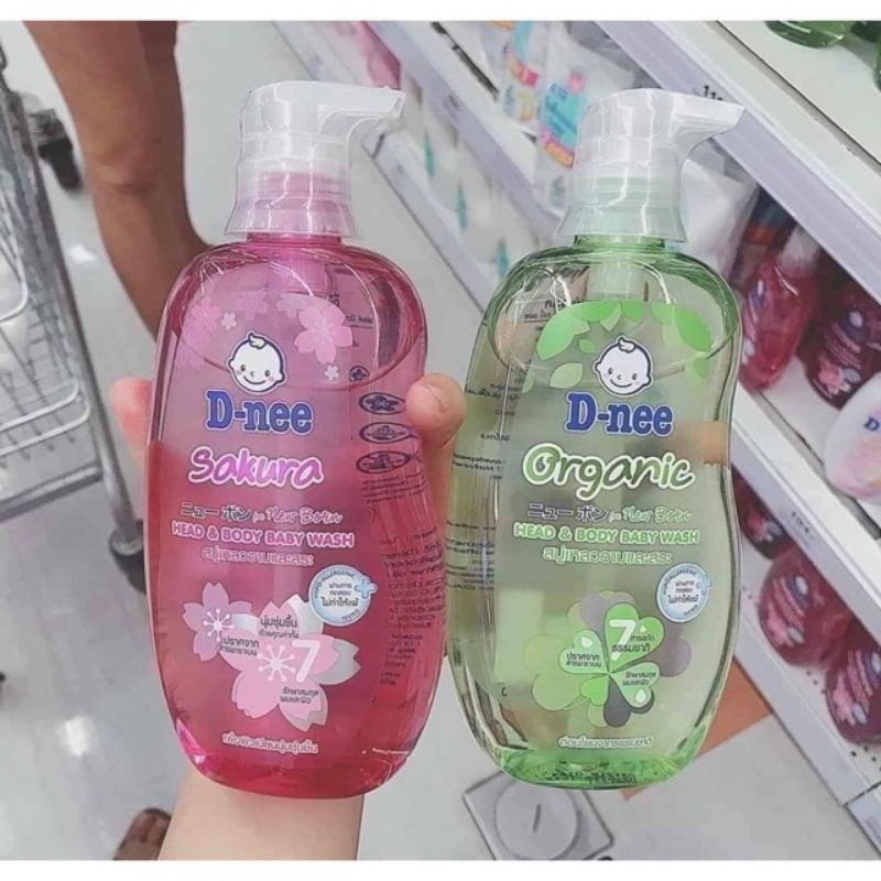Tắm gội toàn thân em bé Dnee 800ml