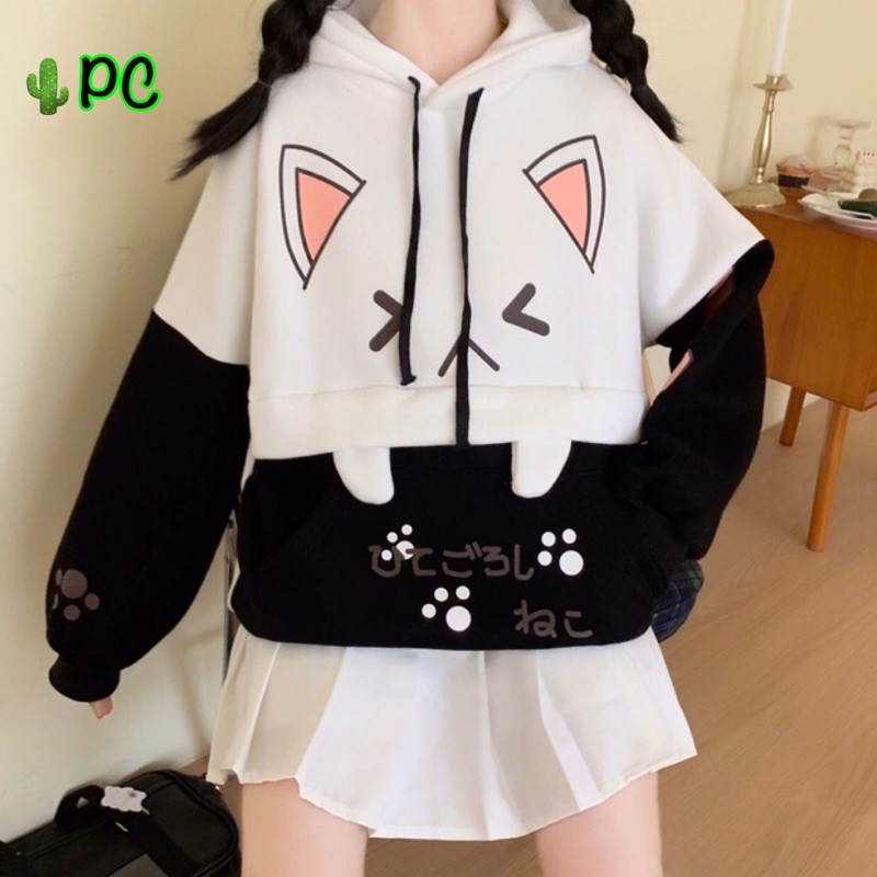 🌵ÁO KHOÁC HOODIE CON MÈO GIẬN RẤT CUTE DỂ THƯƠNG, Form < 60 kí