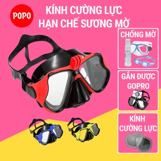 Kính lặn biển gắn Gopro SJCAM, mặt nạ lặn mắt kính cường lực cản tua UV, hạn chế sương mờ