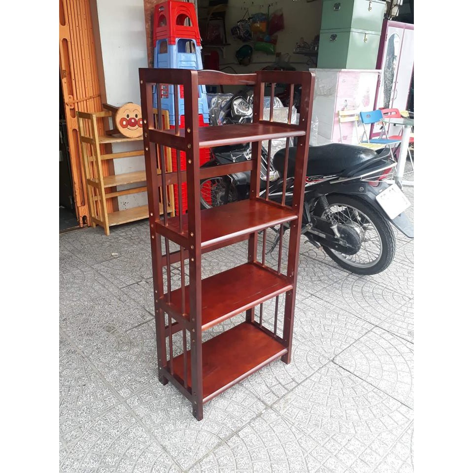 kệ sách gỗ 4 tầng ngang 50cm màu Nâu - Lê Tâm Furniture