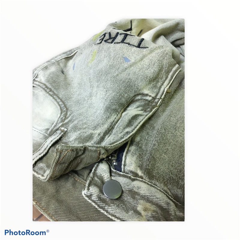 Quần jean unisex phối màu độc lạ phong cách đường phố | BigBuy360 - bigbuy360.vn