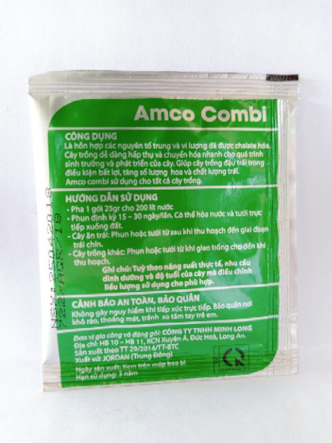 Phân bón vi lượng AmCo Combi gói 2,5gr