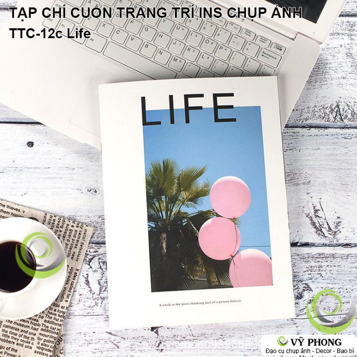 BÌA ẢNH MAGAZINES 26x20cm TẠP CHÍ CUỐN TRANG TRÍ CHỤP HÌNH INS DECOR TTC-12