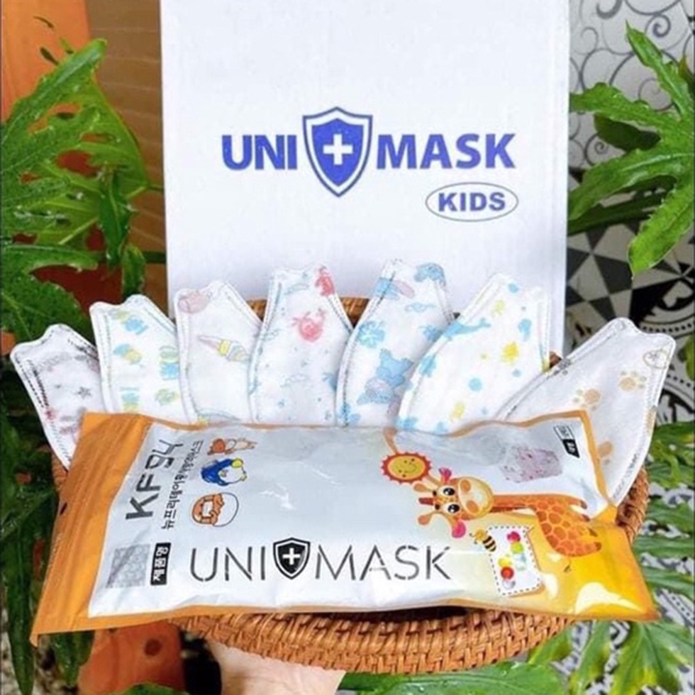 Set 100 chiếc khẩu trang trẻ em kf94 unimask 4 lớp chính hãng, kháng khuẩn - ảnh sản phẩm 2