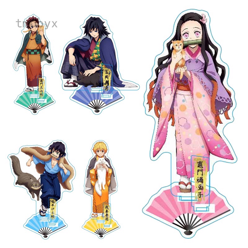 Mô hình nhân vật Anime Demon Slayer Kimetsu No Yaiba Tanjirou Kamado bằng acrylic có giá đỡ để bàn trang trí