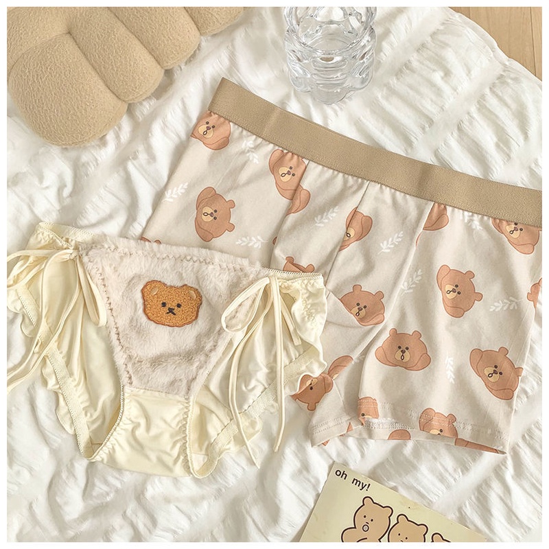 Bộ Quần Lót Họa Tiết Hoạt Hình Dễ Thương Thoải Mái Cho Nữ