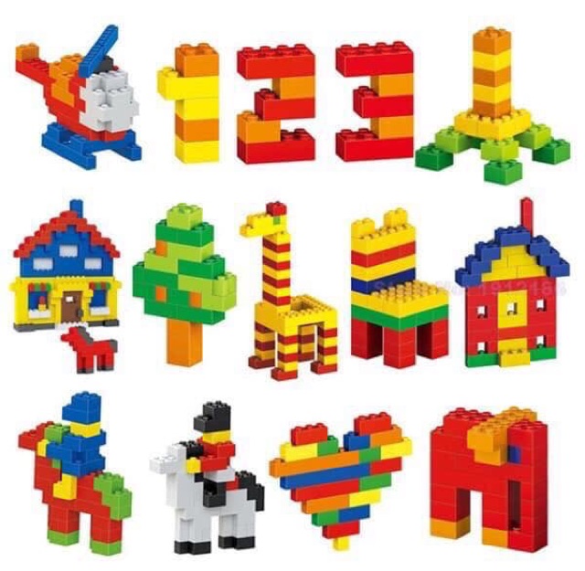 Bộ lego 1000ct vỏ đỏ cho bé thoả sức sáng tạo