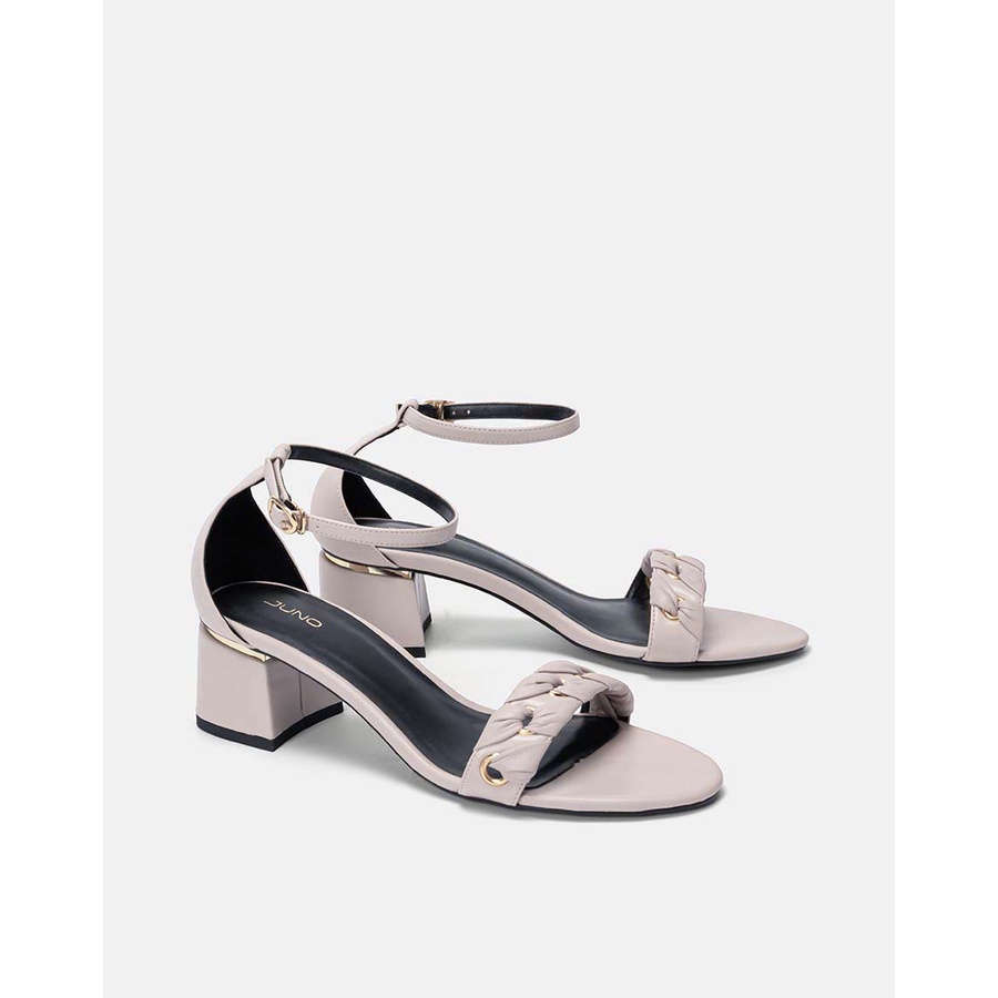 JUNO - Giày Sandal Quai Mũi Đan Khoen Trang Trí - SD05067