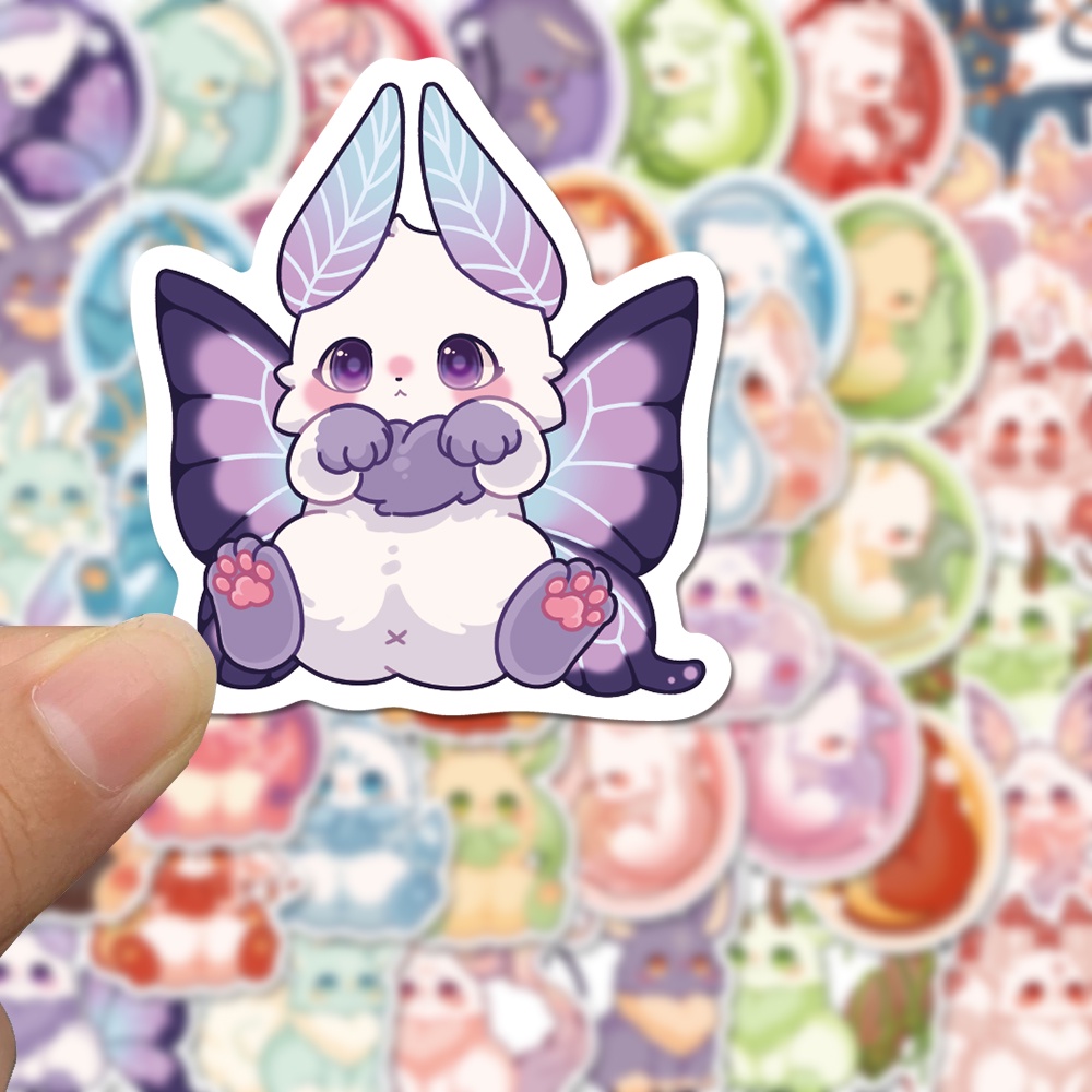 Set 50 Miếng Dán Hoạt Hình Chống Nước Dễ Thương Trang Trí Laptop