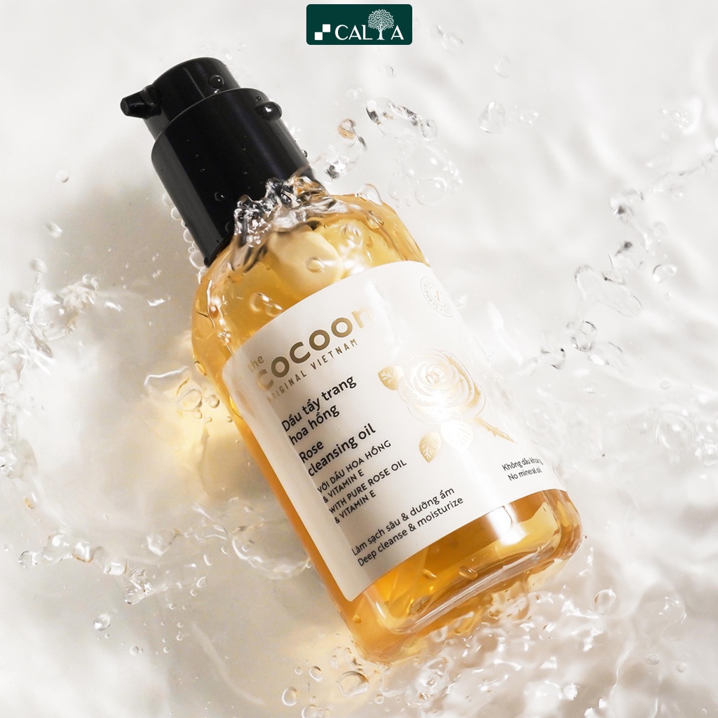 Dầu Tẩy Trang Cocoon Chiết Xuất Hoa Hồng Làm Sạch Sâu, Dưỡng Ẩm, Chống Lão Hóa Da - Cocoon Rose Cleansing Oil 140ml