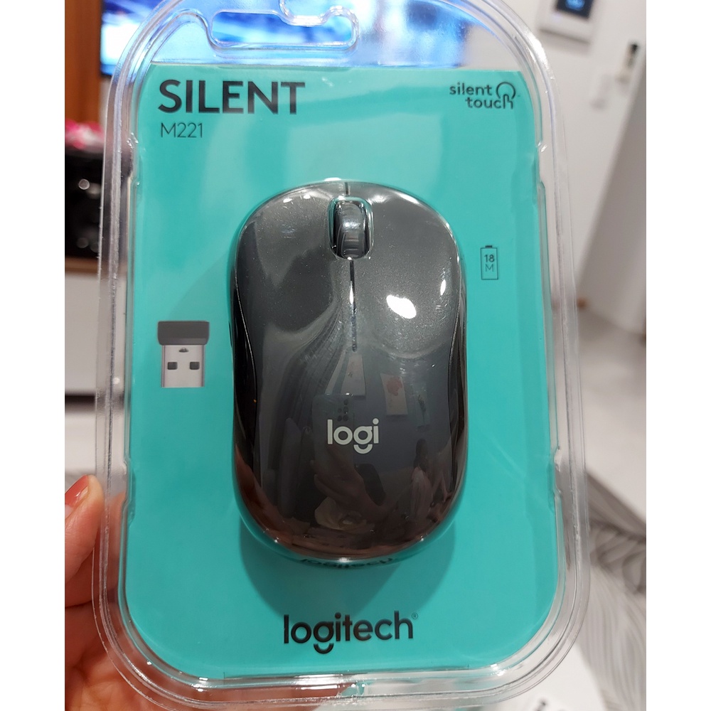 Chuột Không Dây Logitech M221 - Click không kêu, không gây ồn - Có 3 màu xanh, đỏ, xám - Hàng chính hãng, bảo hành 3 năm