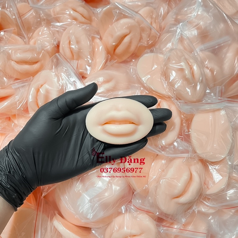 Môi 5D silicon Tập Luyện Phun Xăm, môi 5D Silicon Mềm Mới,  Da Môi 5D Tập Phun Môi