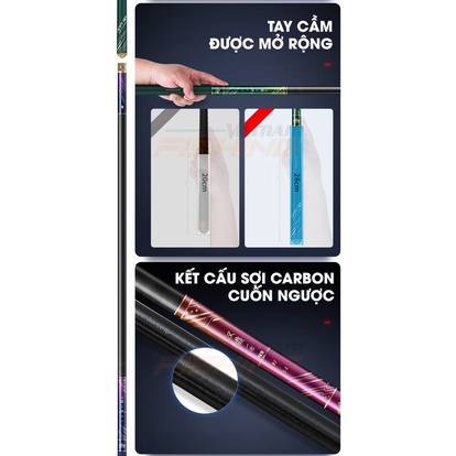 Cần câu tay Handing Nhất Hào Hắc Khanh 3H, 4H, 5H