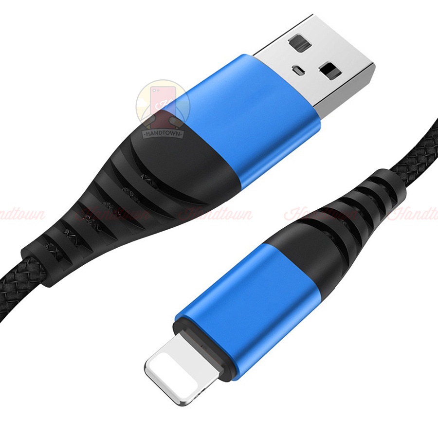 Dây Cáp Sạc Nhanh Bện Nylon Bọc Dù Cho ip/tablet táo Độ Dài 1m Hạn Chế Đứt Gập Cao Cấp Handtown