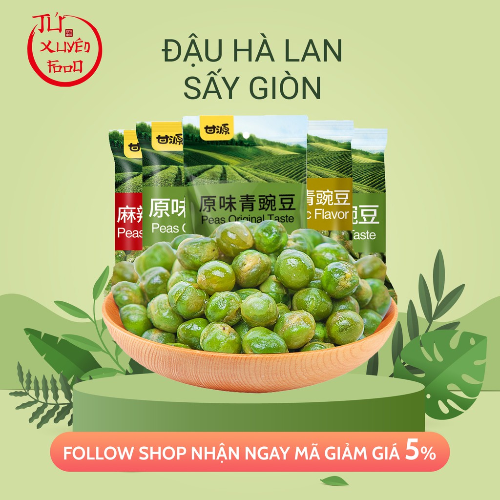 Combo Mix Đậu Hà Lan Tẩm Vị Sấy Giòn 500g