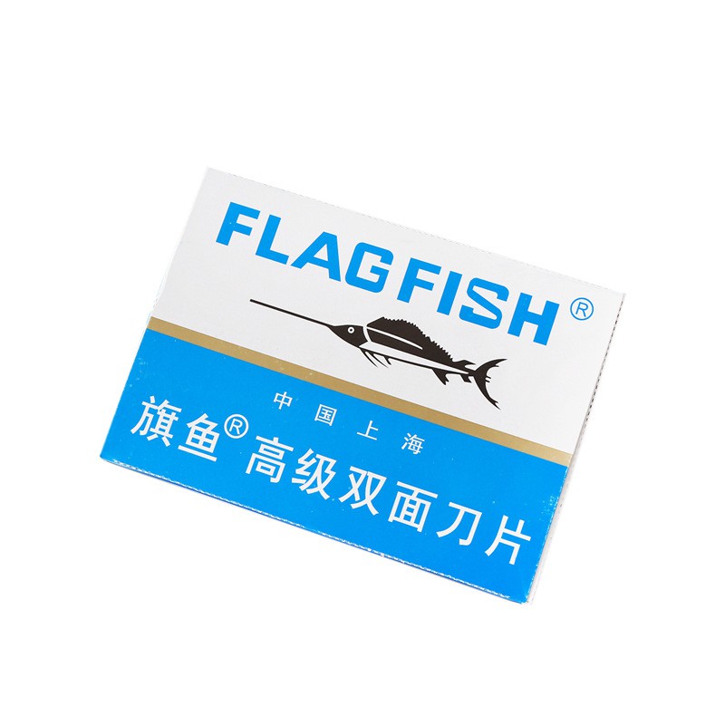 [Bán Sỉ]Hộp 10 Lưỡi Dao Lam Cạo Râu -Dao Cạo Lông Mặt Sắc Bén Tiện Lợi FLAGFISH