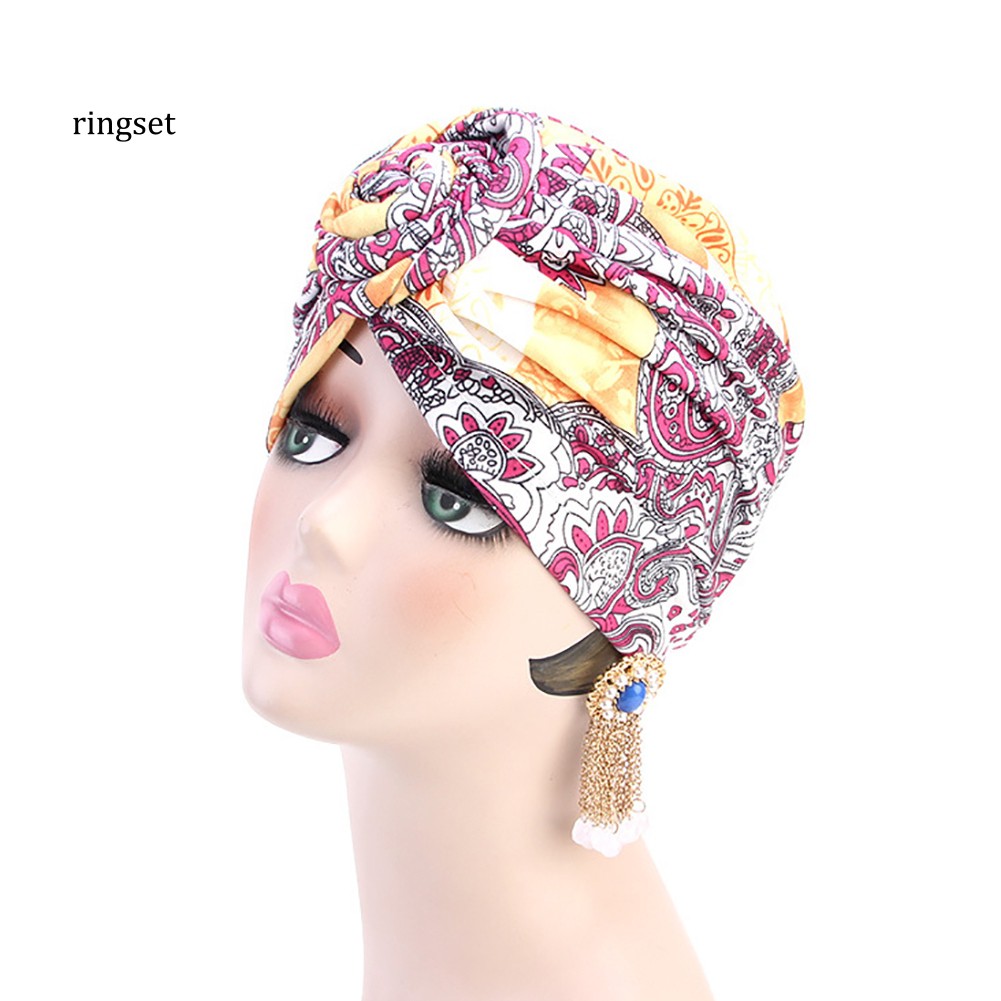 Khăn Turban Thắt Nút Co Giãn Phong Cách Hồi Giáo Cho Nữ