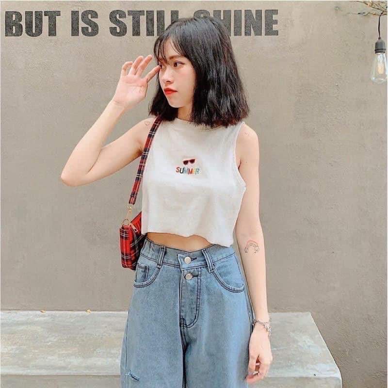 [ Mã WASTAPR giảm 10K đơn 50K] Áo ba lỗ kính SUMMER NT12