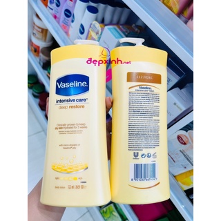 Sữa dưỡng thể trắng da Vaseline Intensive Care Deep Restore 725ml
