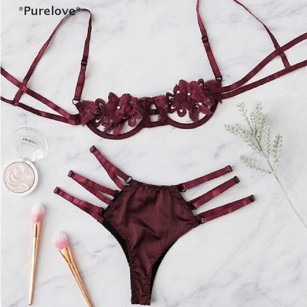 Bộ Đồ Lót Ren Hoa Gợi Cảm Dành Cho Nữ