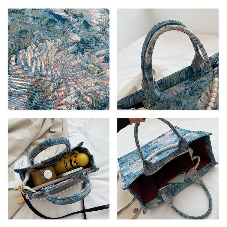 HAPPY HOMLIV Túi xách to công sở Túi Xách Tote Đựng Máy Tính A4 13 Inch 14 Inch Cỡ Lớn Có Khóa Kéo Cho Túi tote Nữ