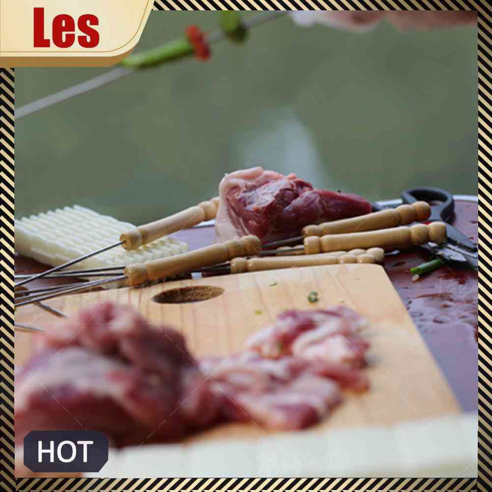 Bộ 10 Cây Xiên Nướng Bbq Bằng Thép Không Gỉ