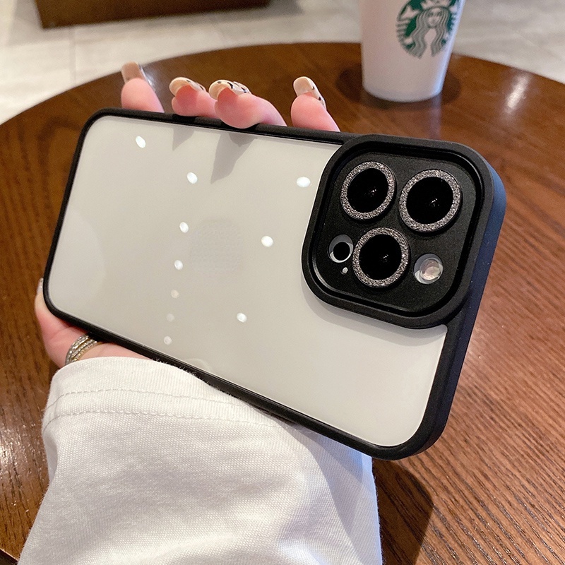Ốp Điện Thoại Trong Suốt Màu Gradient Lấp Lánh Cho iPhone 13 Pro Max 11 12 Pro Max