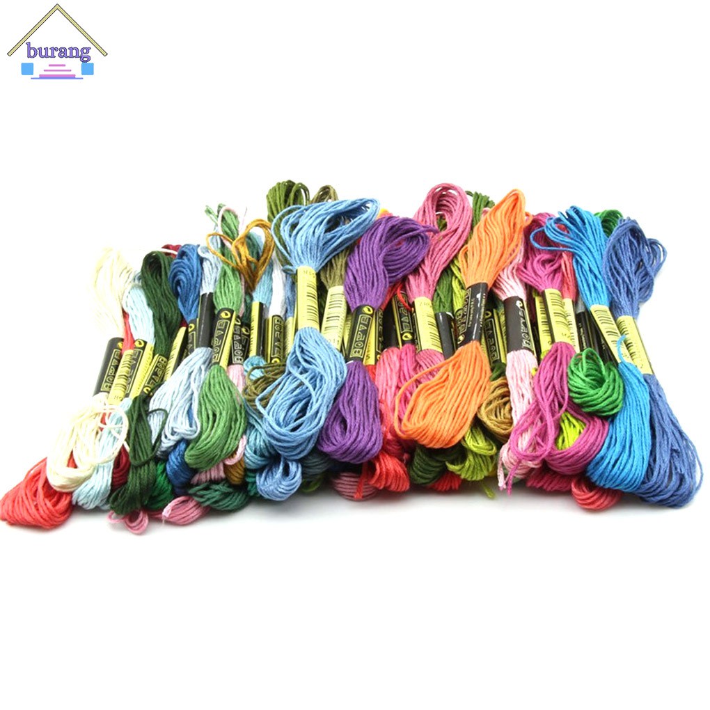 Set 50 Tép Chỉ Kèm Dụng Cụ Thêu Tranh Chữ Thập Siêu Tiện Lợi