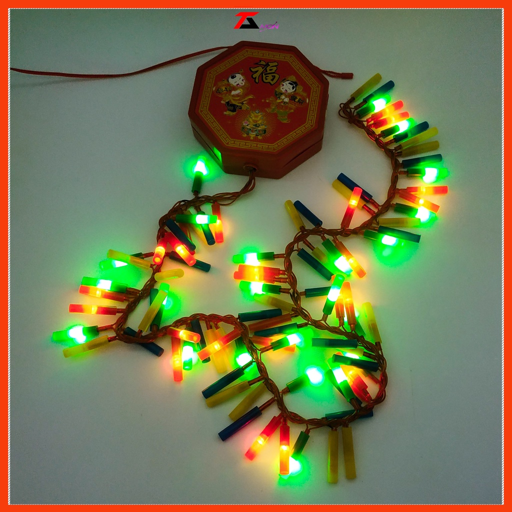 Pháo tép điện tử có đèn led nhấp nháy,âm thanh nổ, pháo trang trí tết, trang trí trước cửa nhà