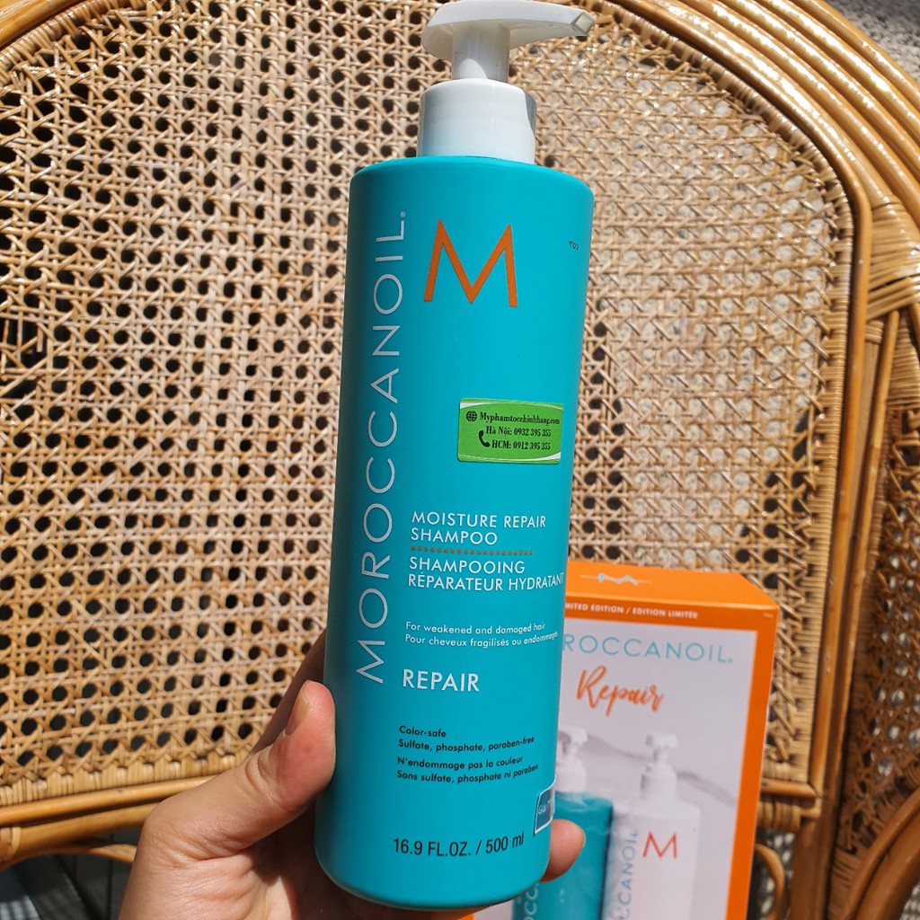 DẦU GỘI XẢ MOROCCANOIL PHỤC HỒI ĐỘ ẨM REPAIR 500ML*2