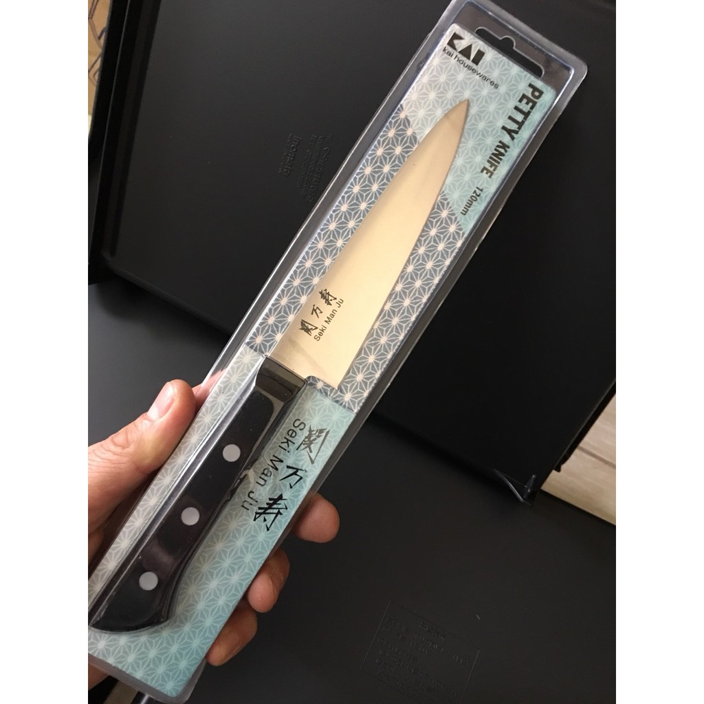 Dao gọt hoa quả Nhật Bản KAI Seki lưỡi 12cm cán nhựa PP chịu nhiệt cao
