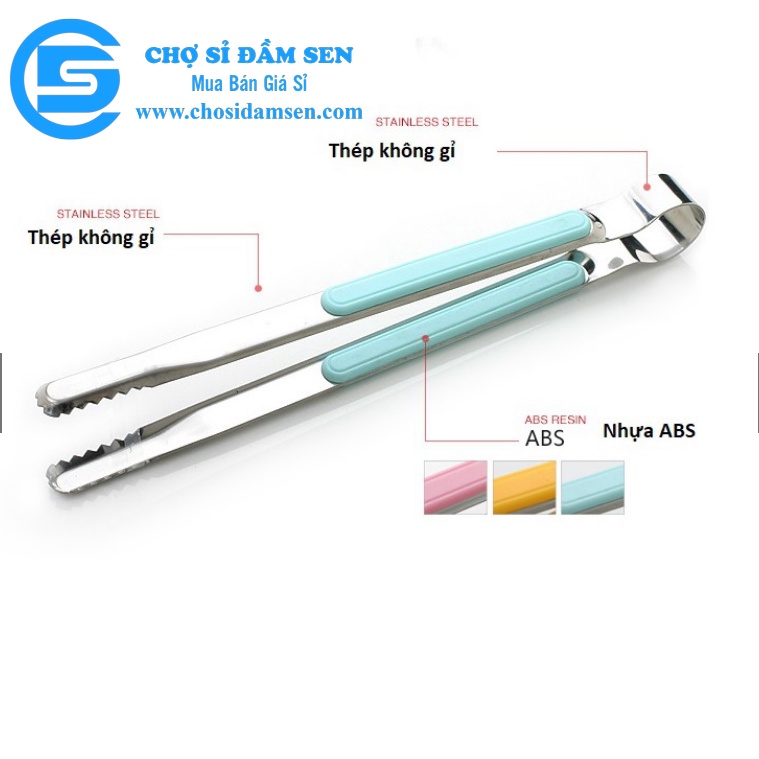 Combo 3 kẹp gắp đa năng cách nhiệt tiện dụng. Kẹp gắp thức ăn đảm bảo vệ sinh G306-Kepbbq3mau