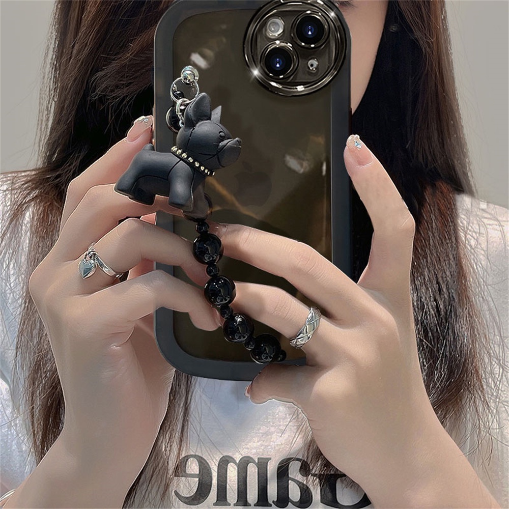 Ốp Điện Thoại Dẻo Trong Suốt Họa Tiết Hoạt Hình Chó Bull Dễ Thương Cho IPhone 14 Pro 14 Pro Max 12 11 13 Pro XR X XS Max 7 8 Plus